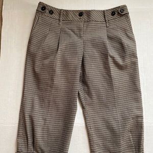 LOFT Plaid/Gingham Marisa Cropped Pants